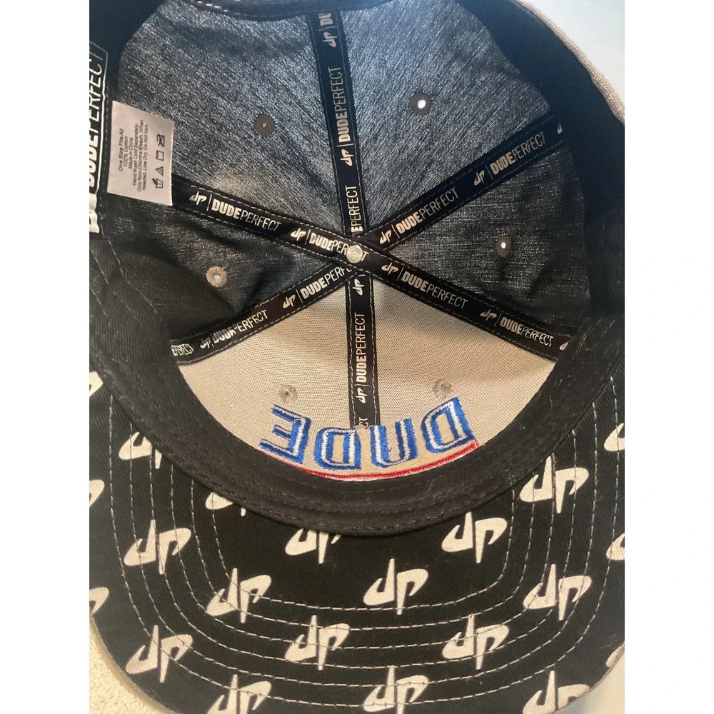 Dude Perfect 2022‎ Tour Snapback Hat Grey Blue Red Embroidered Adjustable